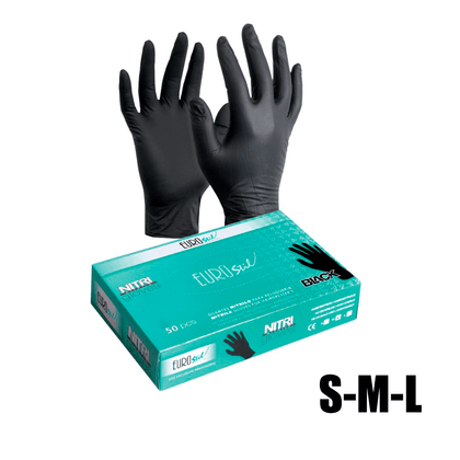 GUANTES DE NITRILO NEGROS - EUROSTIL