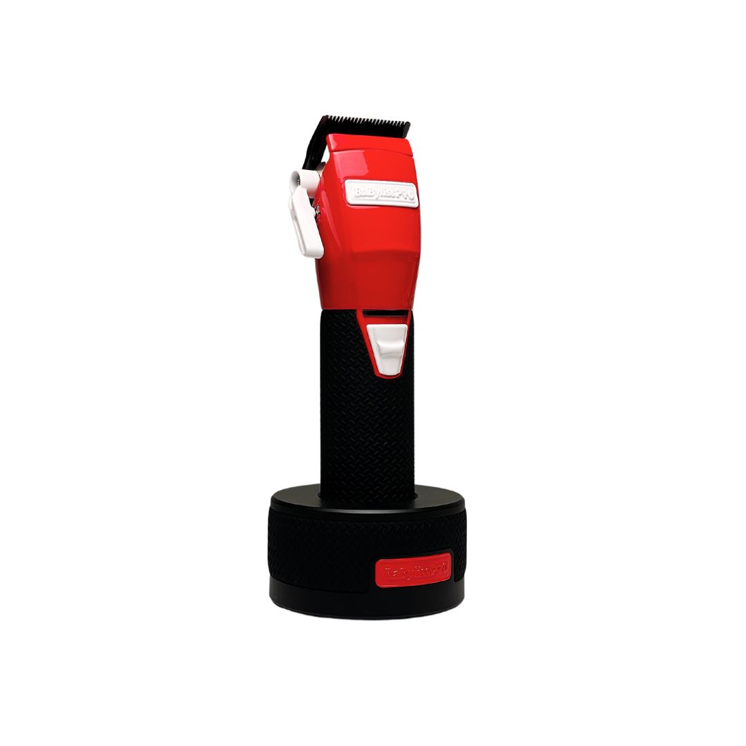 CLIPPER BOOST+ CON BASE DE CARGA CUSTOM ROJA Y BLANCO - BABYLISS - Bravo Spain