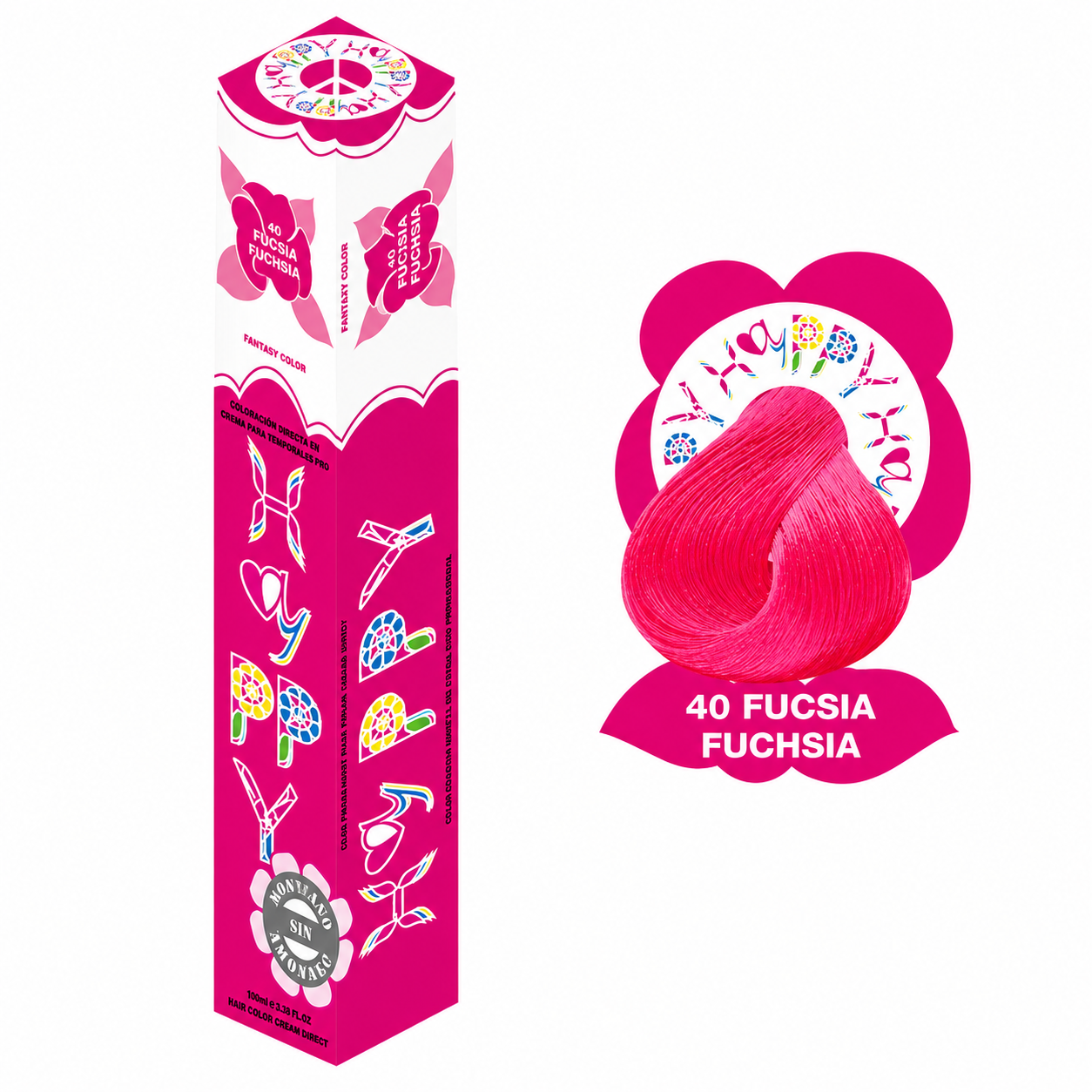 TINTE SEMIPERMANENTE FUCSIA 40 100ML - HAYPPY