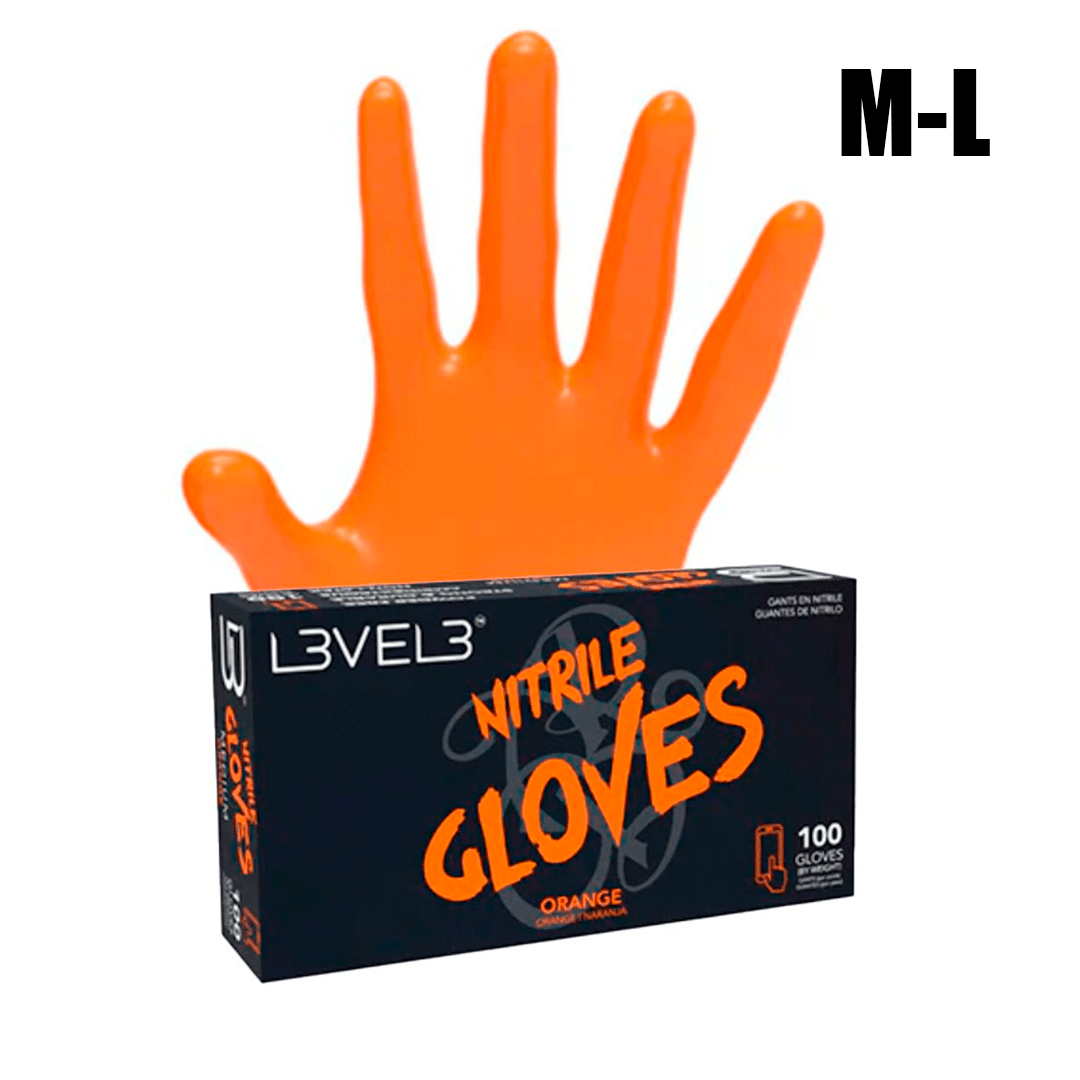 GUANTES DE NITRILO NARANJAS - LEVEL 3 - Bravo Spain
