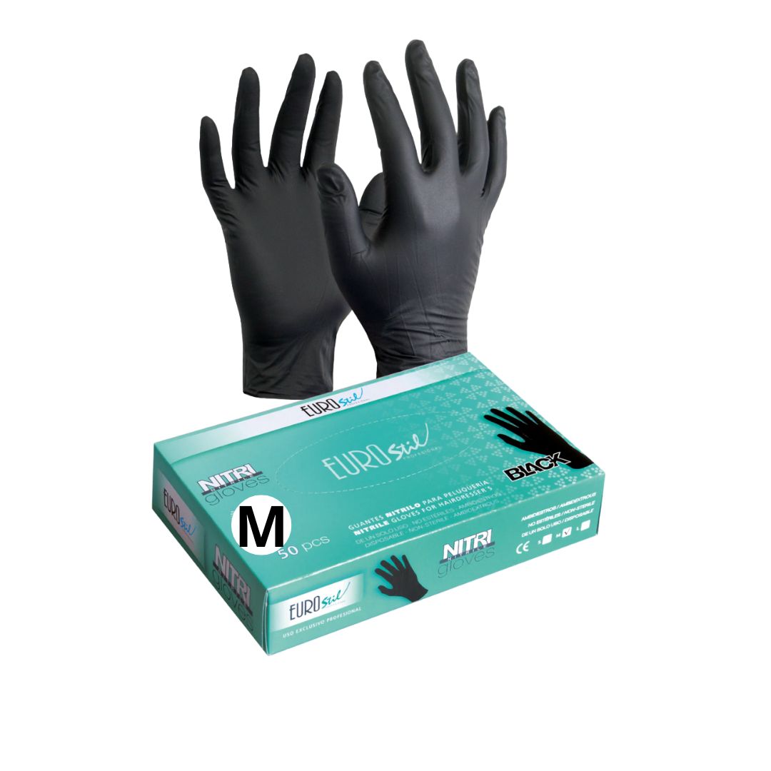 GUANTES DE NITRILO NEGROS - EUROSTIL - Bravo Spain
