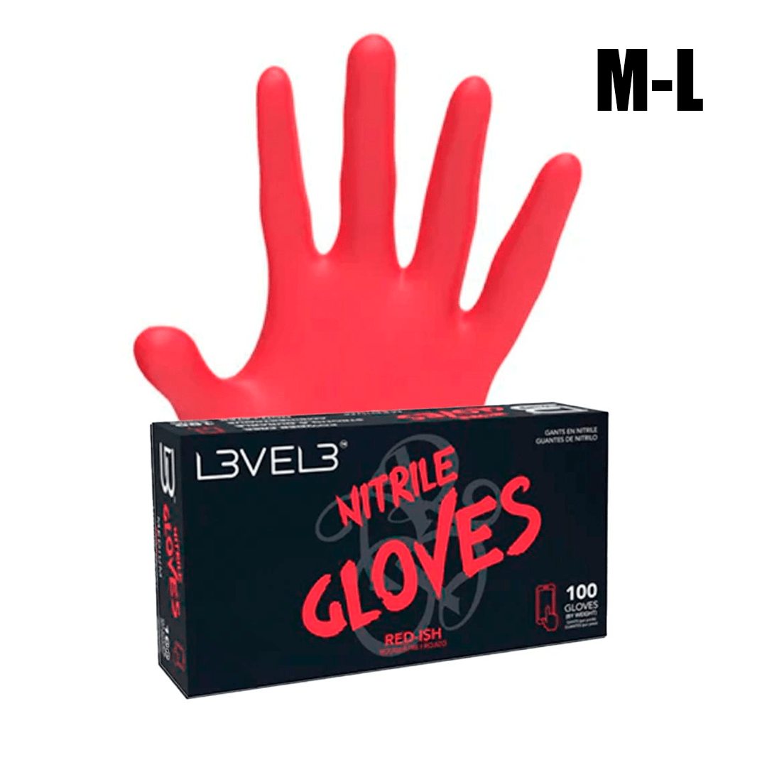 GUANTES DE NITRILO ROJOS - LEVEL 3 - Bravo Spain