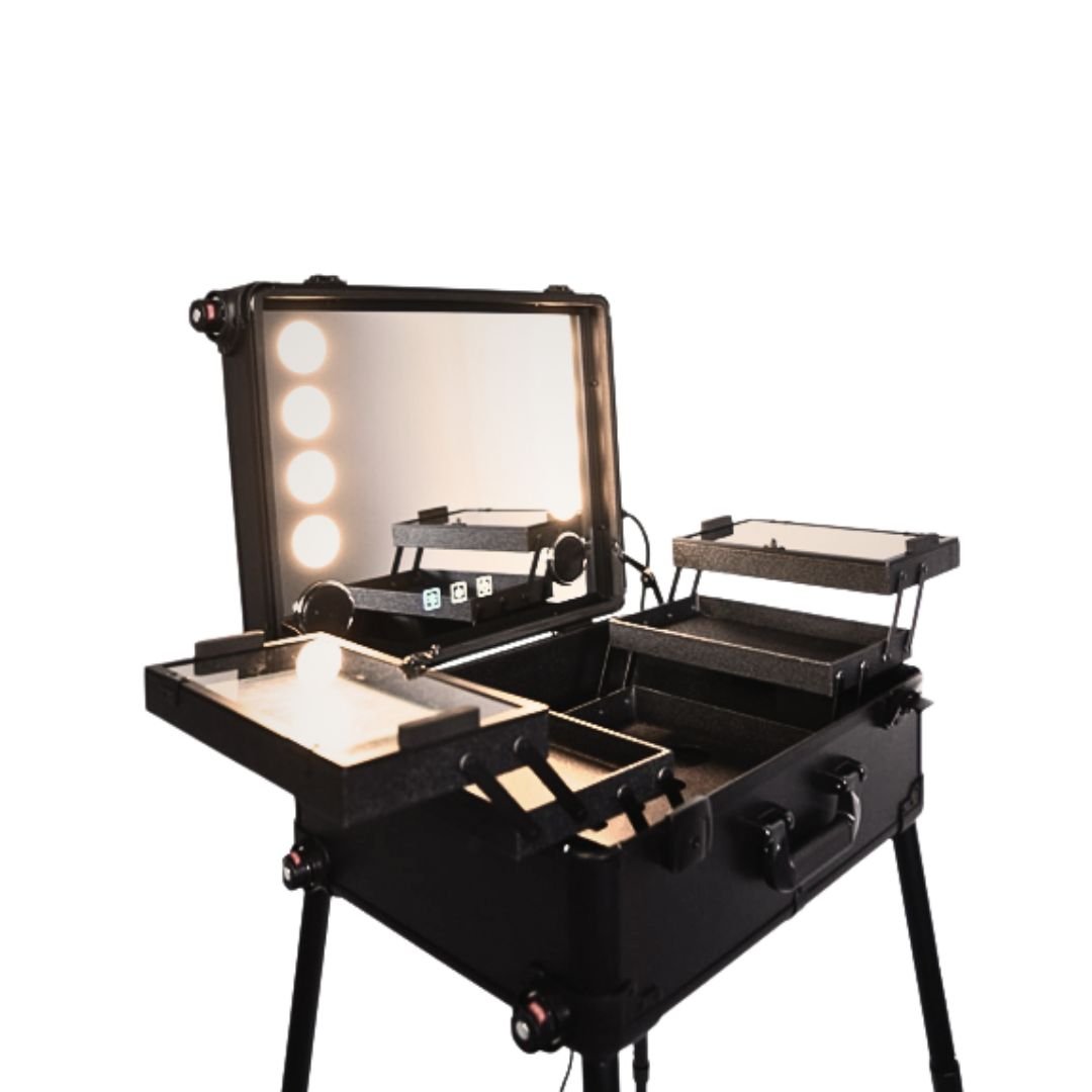 MALETIN CON ESPEJO LED Y ALTAVOCES PARA BARBERIA - 5 - Bravo Spain