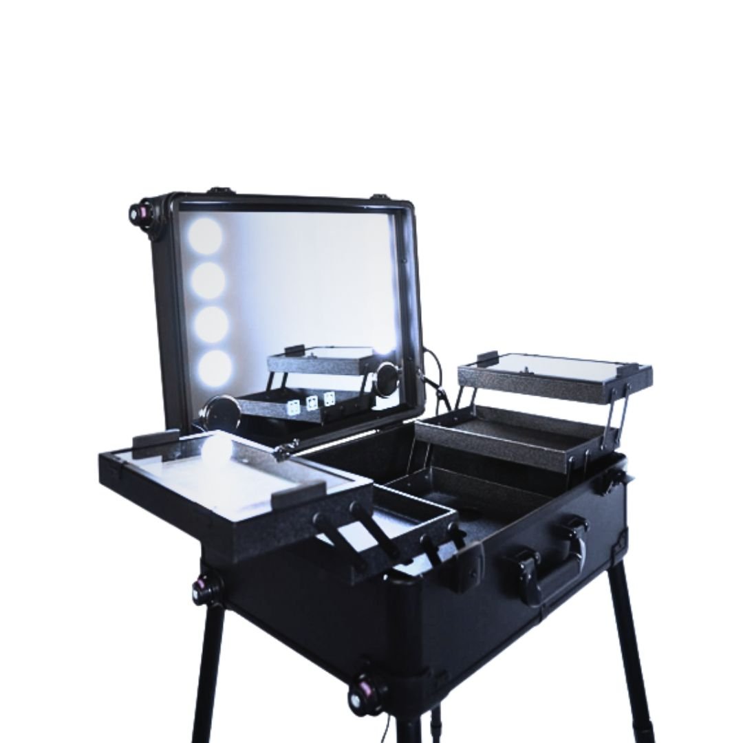 MALETIN CON ESPEJO LED Y ALTAVOCES PARA BARBERIA - 4 - Bravo Spain