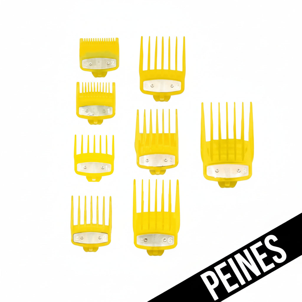 PEINES / GUIAS UNIVERSALES DE COLOR AMARILLO METÁLICOS ( 8 NUMEROS DE GUIAS ) - Bravo Spain