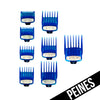 PEINES / GUIAS UNIVERSALES DE COLOR AZUL METALICOS ( 8 NUMEROS DE GUIAS )