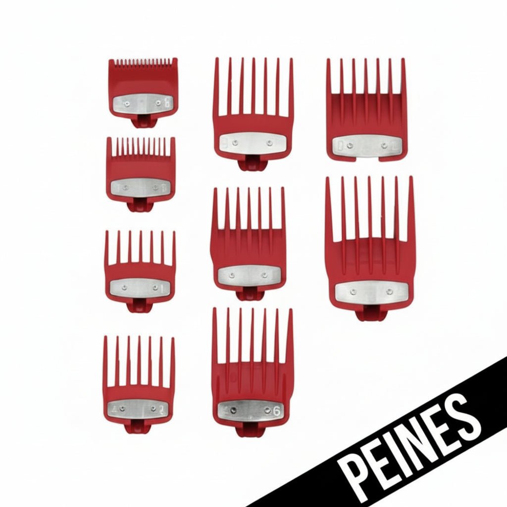 PEINES / GUIAS UNIVERSALES DE COLOR ROJO ( 8 NUMEROS DE GUIAS ) - 1 - Bravo Spain
