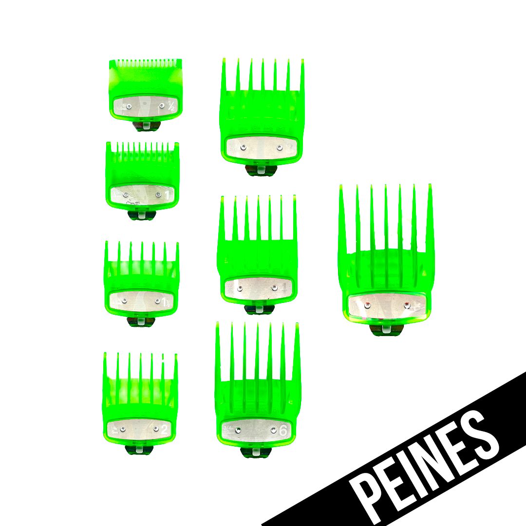 PEINES / GUIAS UNIVERSALES DE COLOR VERDE METALICOS ( 8 NUMEROS DE GUIAS ) - Bravo Spain
