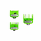 PEINES / GUIAS UNIVERSALES METALICOS X3 VERDE FLUOR CON SALPICADURAS (0.5/ 1/ 1.5) - BRAVO - 1 - Bravo Spain