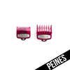 PEINES/GUIAS UNIVERSALES METALICOS X2 ROSA FLUOR CON SALPICADURAS (0.5 Y 1.5)- BRAVO