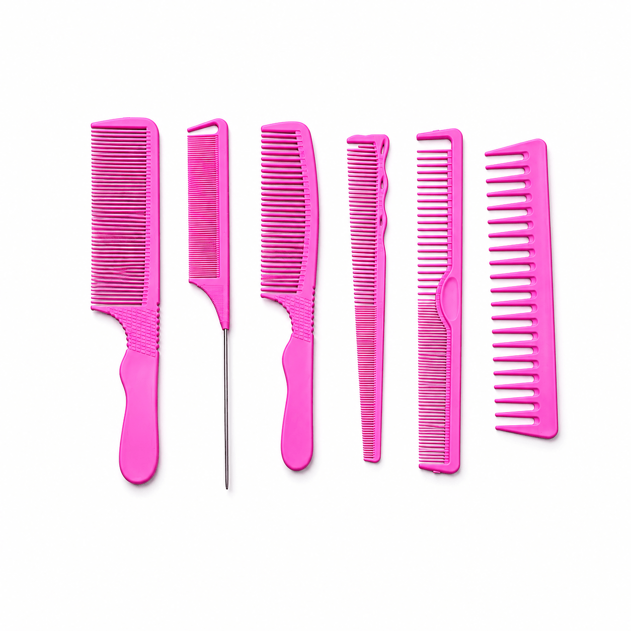 SET DE 6 PEINES ROSA - BRAVO - 1 - Bravo Spain