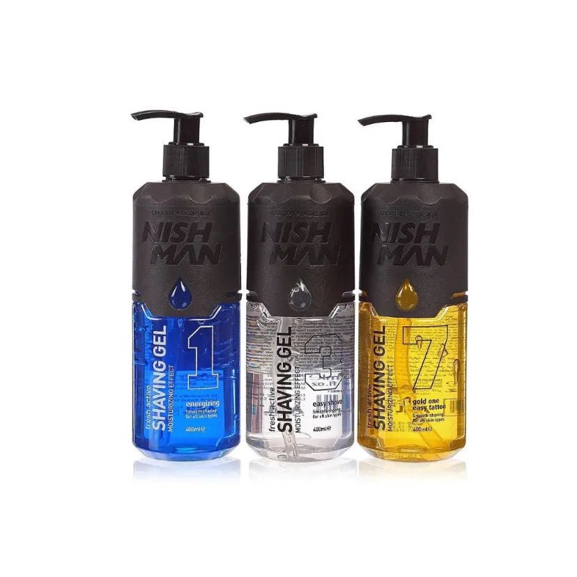SHAVING GEL WITH PUMP (400ML) - NISHMAN-1 - Bravo Perfomance