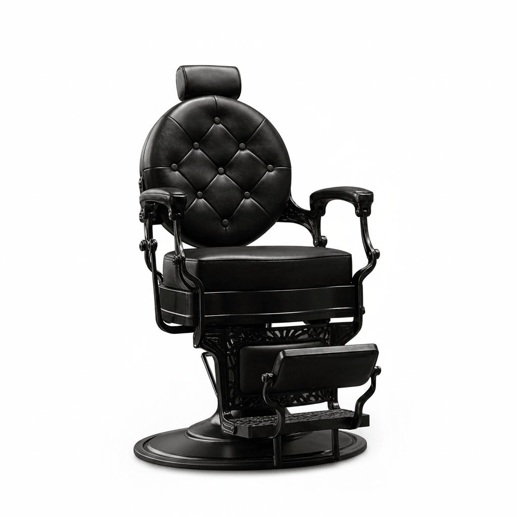 SILLON DE BARBERIA NEGRO ANTALYA - 1 - Bravo Spain