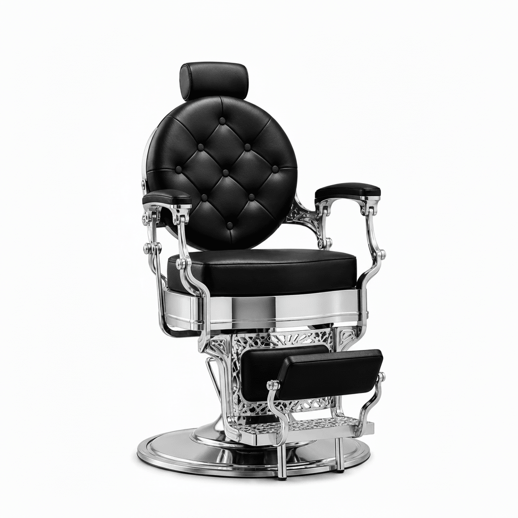 SILLON DE BARBERIA NEGRO Y PLATA ANTALYA - 1 - Bravo Spain