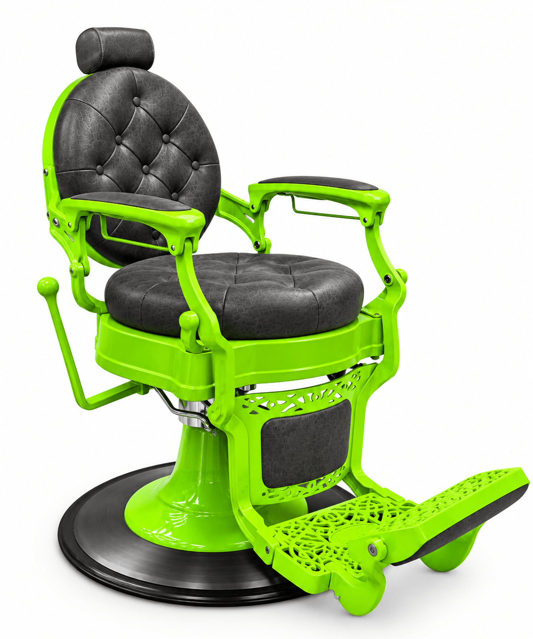 SILLON DE BARBERIA VERDE EDICION ESPECIAL-1 - Bravo Perfomance