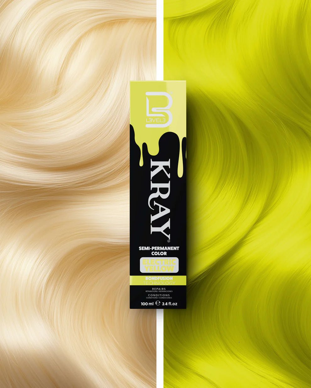 TINTE SEMIPERMANENTE AMARILLO ELECTRICO - KRAY COLOR LEVEL3 - Bravo Spain