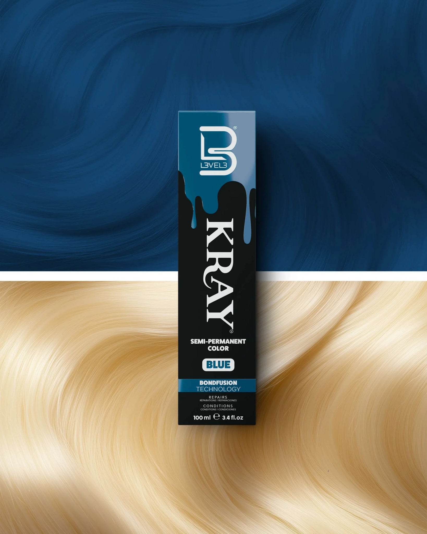TINTE SEMIPERMANENTE AZUL - KRAY COLOR LEVEL3 - Bravo Spain