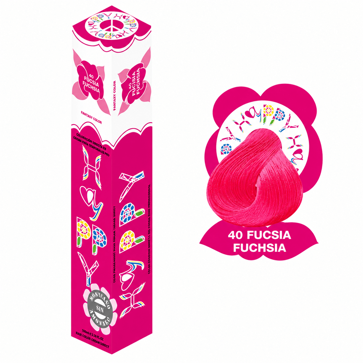 TINTE SEMIPERMANENTE FUCSIA 40 100ML - HAYPPY-1 - Bravo Spain