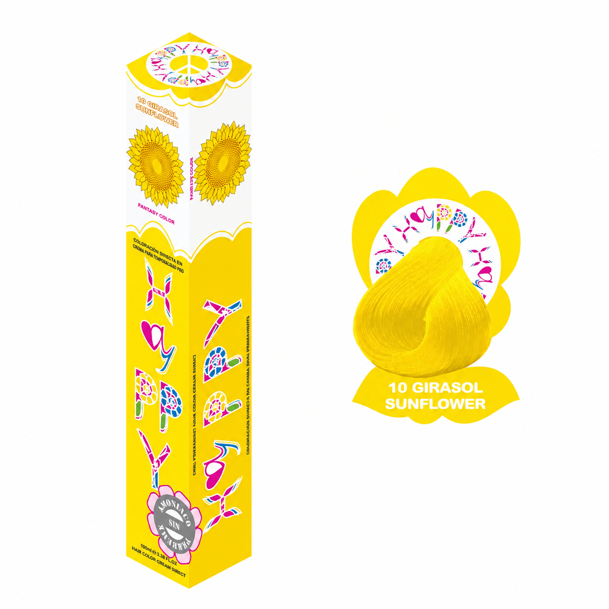 TINTE SEMIPERMANENTE GIRASOL 10 100ML - HAYPPY-1 - Bravo Spain