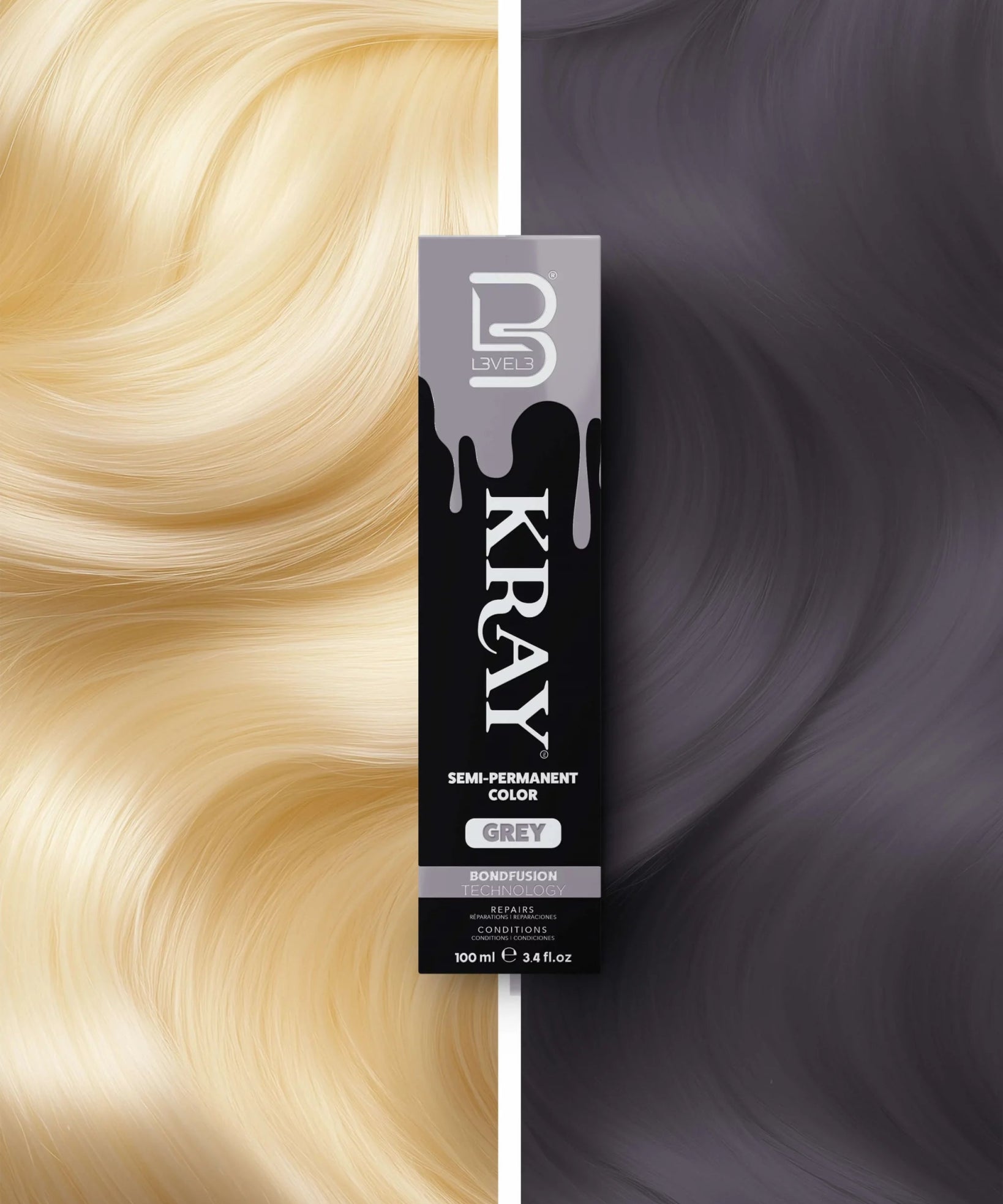 TINTE SEMIPERMANENTE GRIS - KRAY COLOR LEVEL3 - Bravo Spain