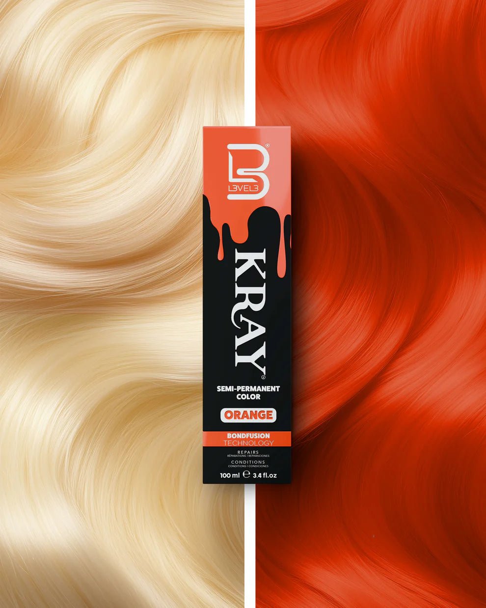 TINTE SEMIPERMANENTE NARANJA - KRAY COLOR LEVEL3 - Bravo Spain