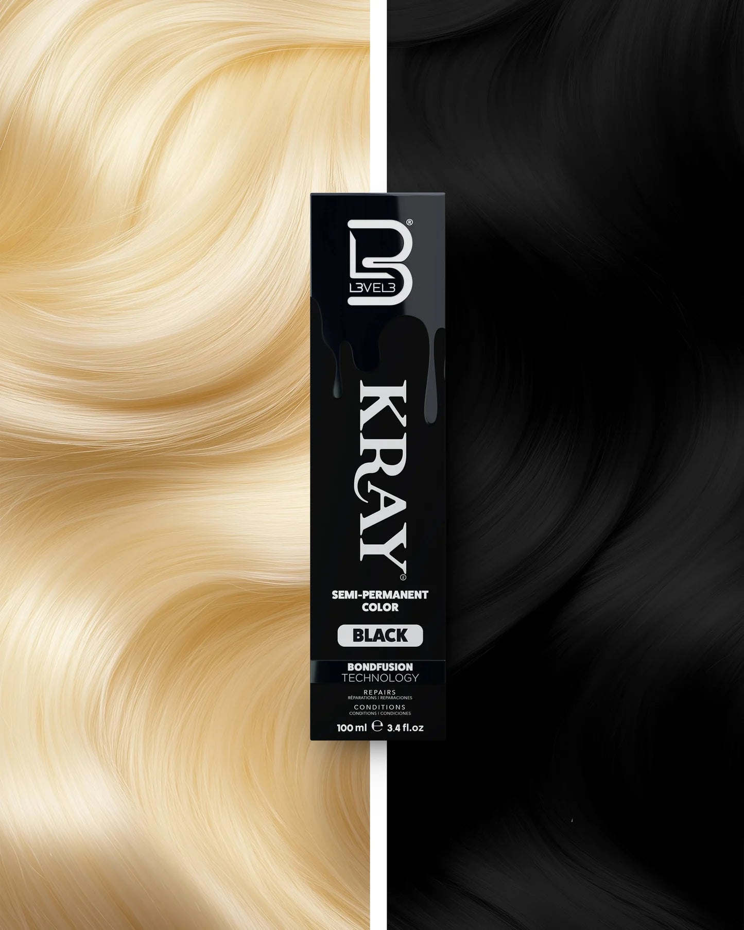 TINTE SEMIPERMANENTE NEGRO - KRAY COLOR LEVEL3 - Bravo Spain