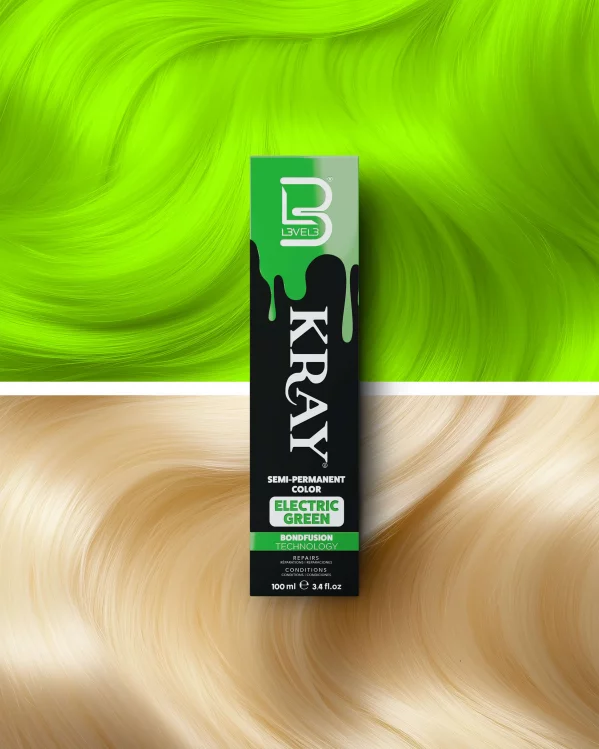 TINTE SEMIPERMANENTE VERDE ELECTRICO - KRAY COLOR LEVEL3